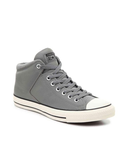 Converse Gray Chuck Taylor All Star Hi Street Leather High-top Sneaker for men