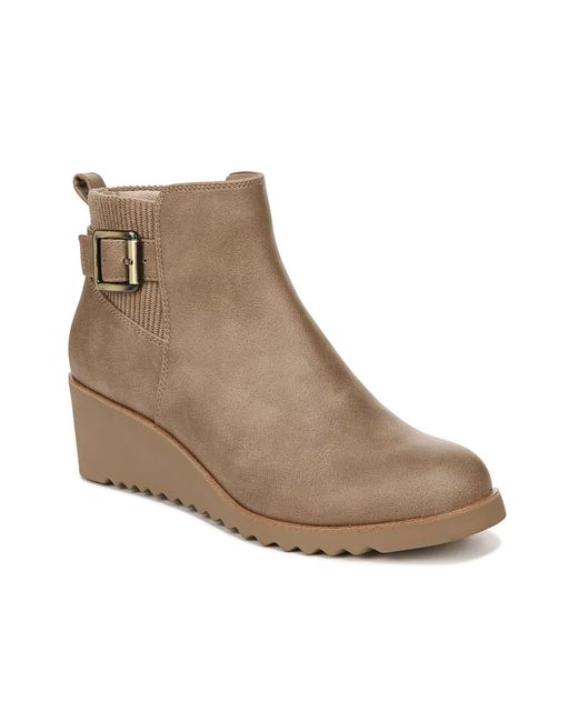LifeStride Brown Zayne Wedge Bootie