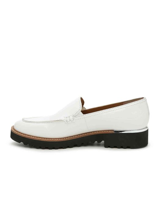 franco sarto white loafers