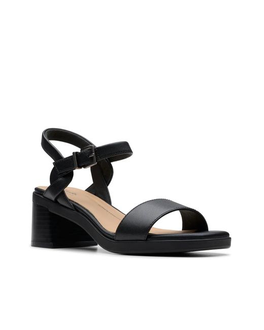 Clarks Sandali da donna Jaylan Ray con tacco, Pelle Bianco Sporco, 5