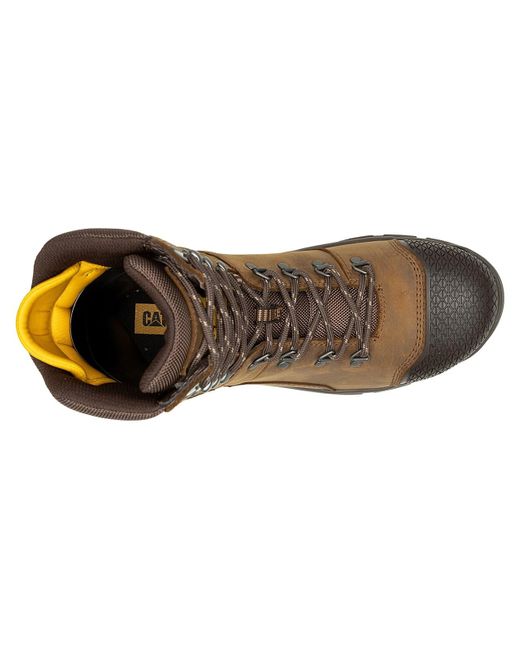Caterpillar Brown Accomplice X 8" Waterproof Steel Toe Work Boot for men