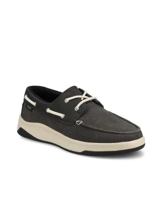 Vance Co. Black Catamaran Boat Shoe for men