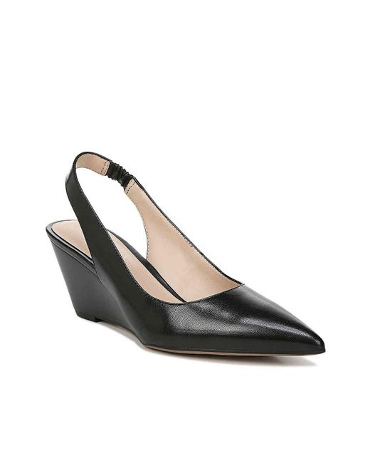 franco sarto black wedge pump