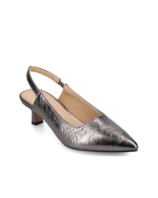Journee Collection Black Paulina Pump