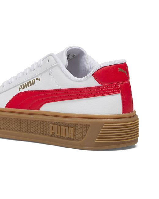 PUMA Red Smash Platform Sneaker