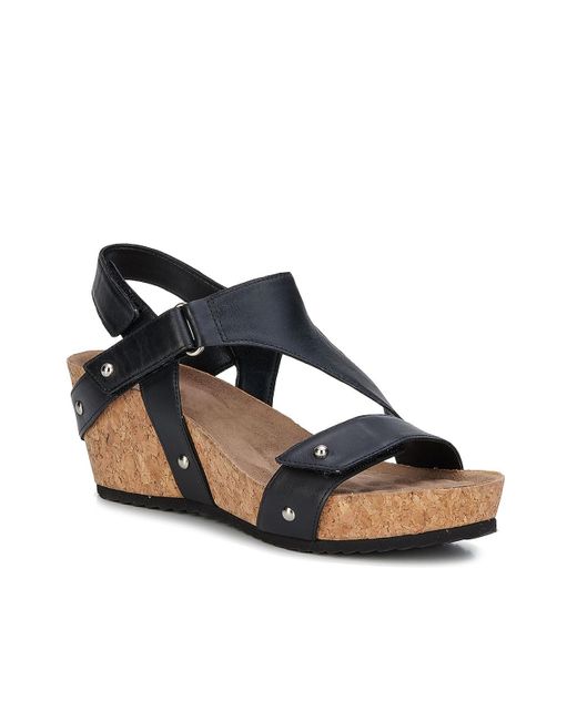 Ros Hommerson Black Traci Wedge Sandal