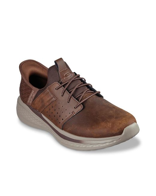 Skechers Brown Slip-ins® Relaxed Fit® Slade Zachary Slip-on Sneaker for men