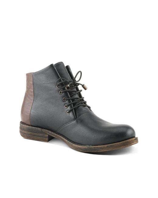 Spring Step Black Marable Bootie