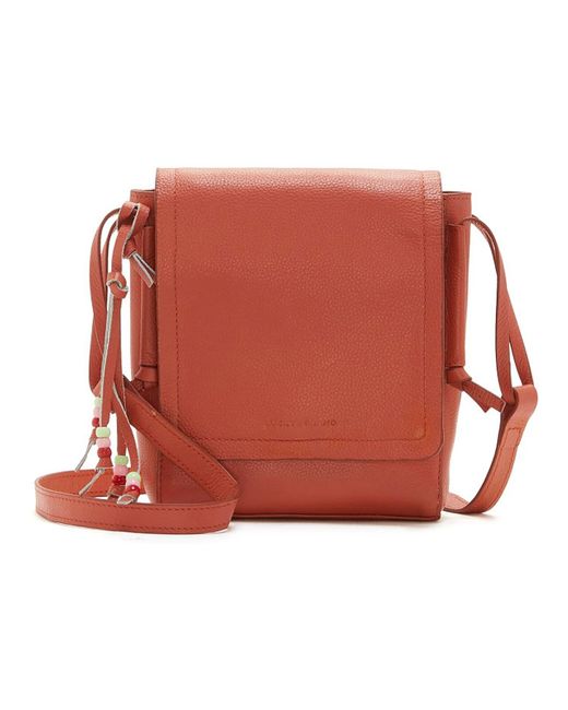 Lucky Brand Atri Leather Crossbody Bag in Red Lyst