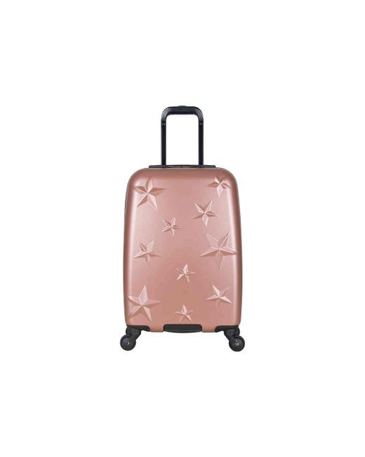Aimee Kestenberg Pink Star Molded 20-inch Carry-on Hard Shell Luggage
