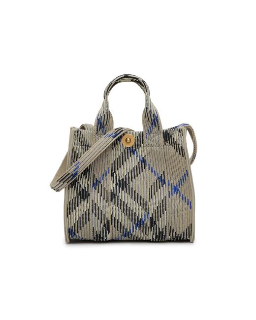 Burberry Black Mini Knit Check Satchel