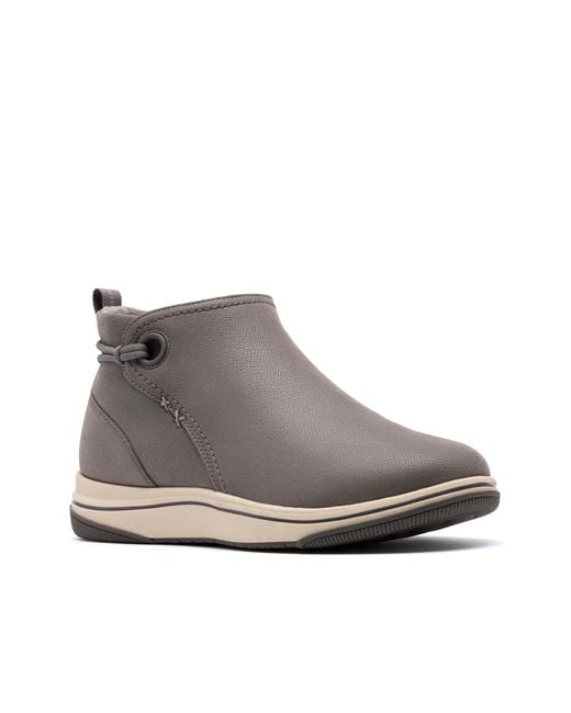 Clarks Gray Breeze Derby Bootie