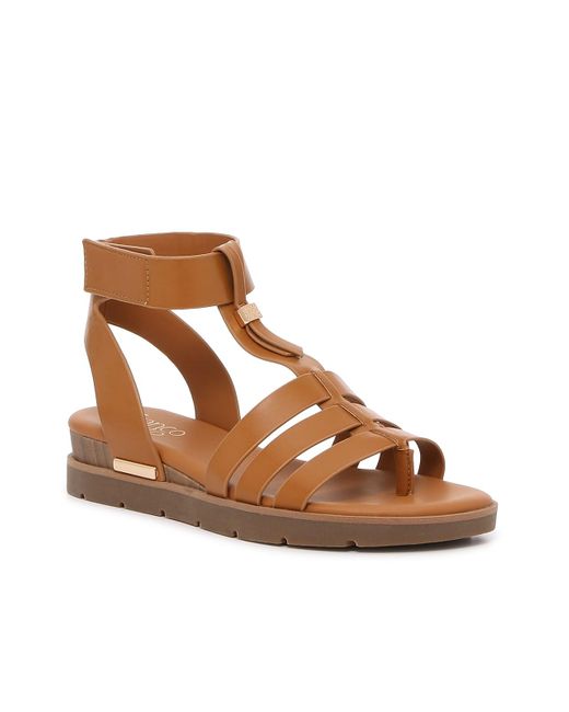 Franco Sarto Dasana Gladiator Sandal in Brown | Lyst