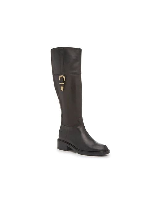 Coach and Four Black Wide Width Jockey Wide Calf Boot