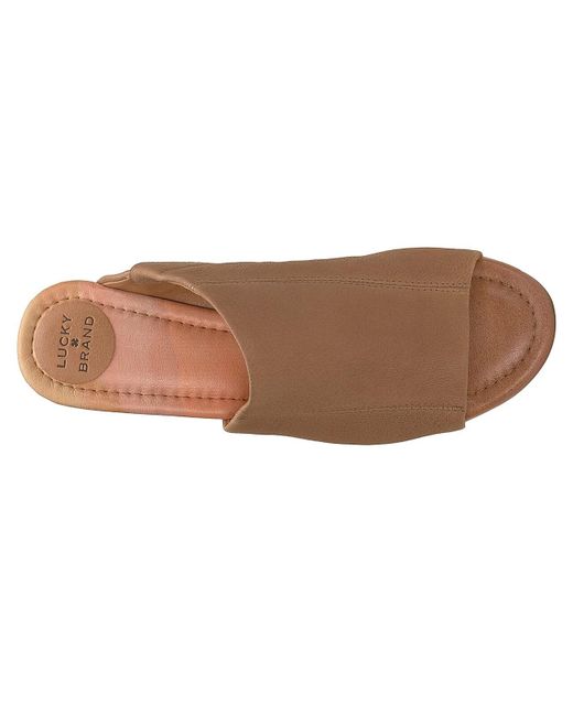 Lucky Brand Brown Malenka Wedge Sandal