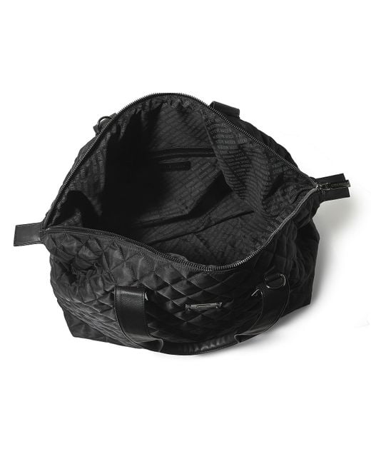 Steve Madden Black Quilted Weekender Bag