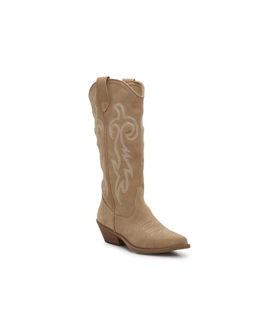 steve madden leia buckle western boot