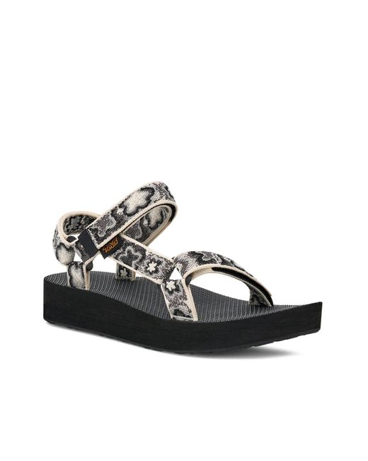 Teva Black Midform Universal Platform Sandal