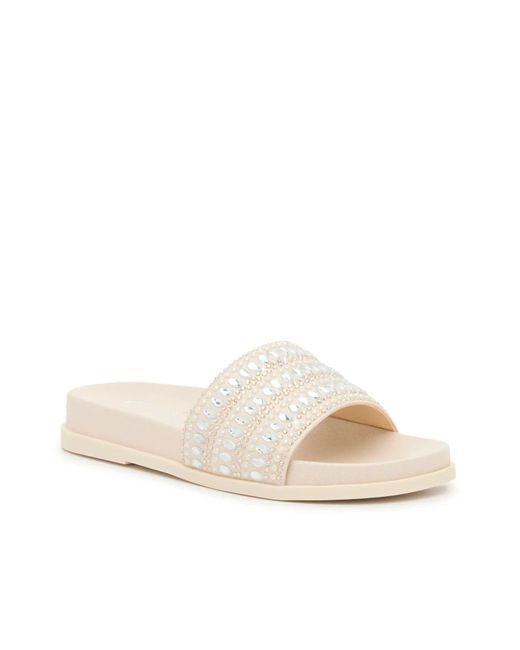 Jessica Simpson White Rivver Slide Sandal