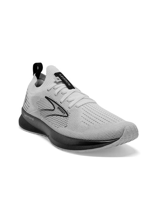 Brooks Levitate Stealthfit 5 Running Shoe in White/Grey (Black) Lyst