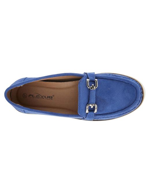Flexus by Spring Step Blue Canton Platform Loafer