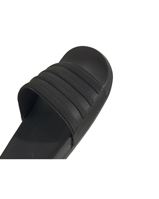 Adidas Black Adilette Comfort Mono Slide Sandal for men