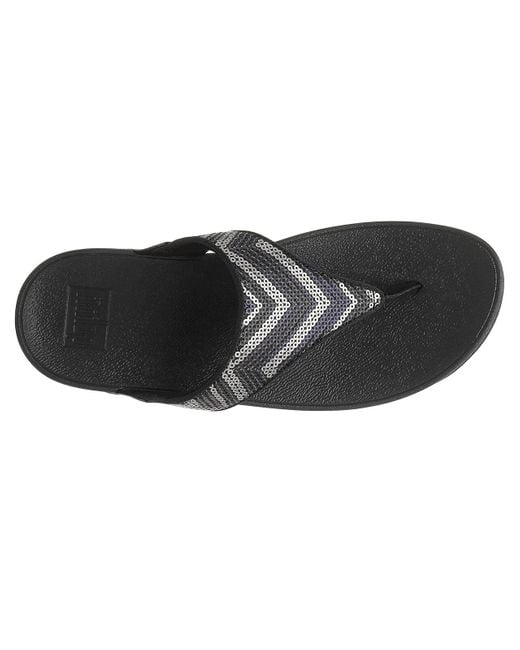 Fitflop Black Lulu Sequin Wedge Sandal