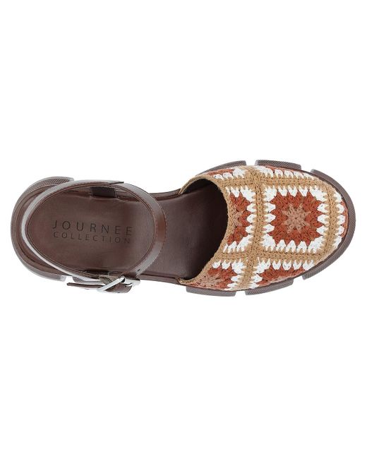 Journee Collection Brown Dorit Platform Sandal