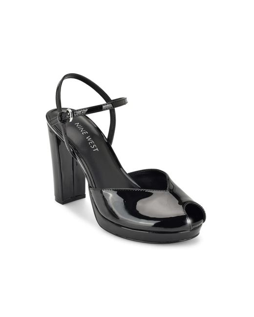 Nine West Black Elanna Platform Pump
