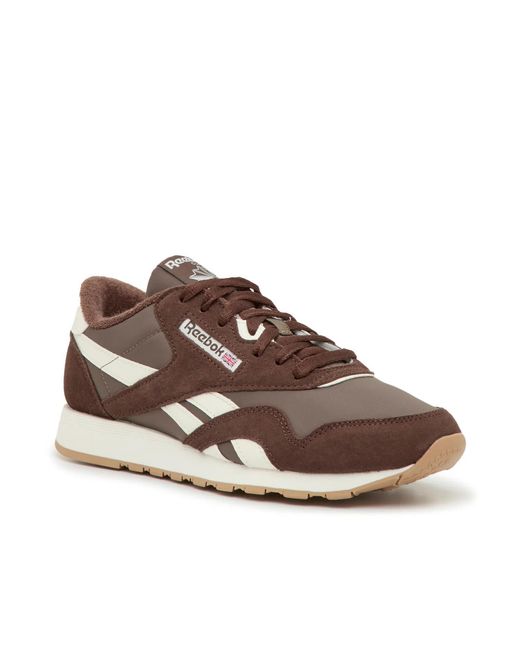 Reebok Brown Classic Nylon Sneaker for men