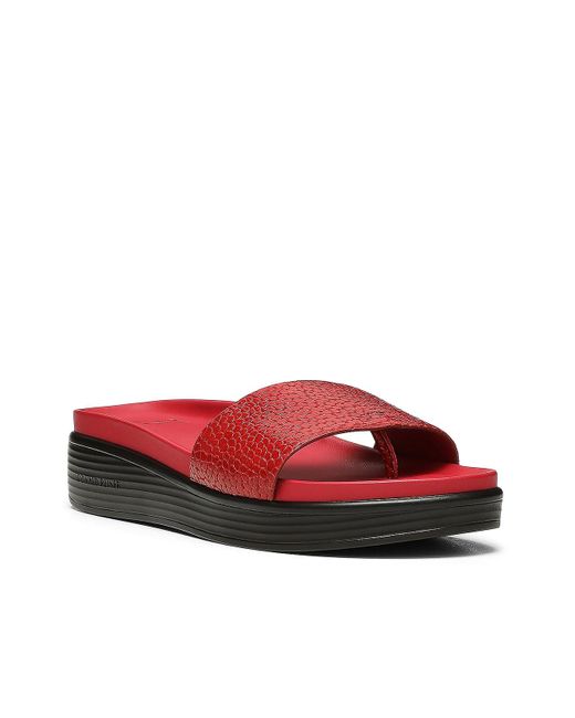 Donald J Pliner Red Fiji Wedge Sandal