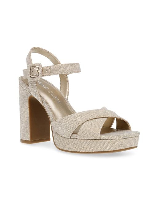 Anne Klein Zena Platform Sandal in White Lyst