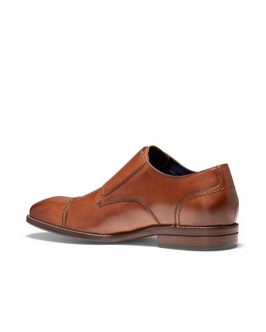 Cole Haan Leather Johnson Monk Strap Slip-on in Cognac ...
