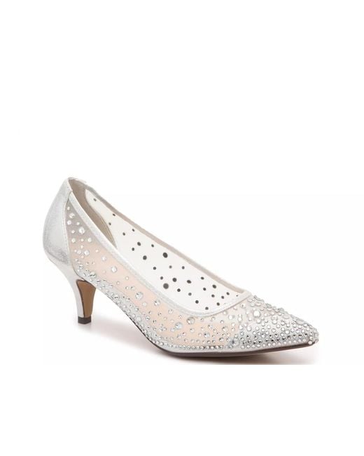 Lady Couture White Silk Pump