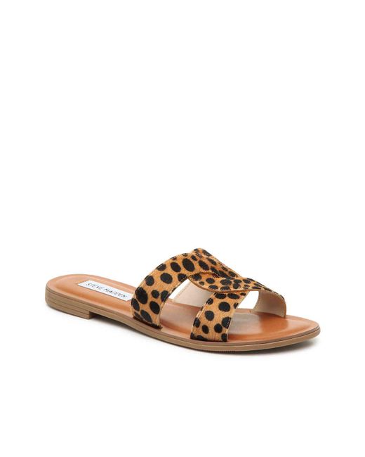 steve madden cheetah flat sandals