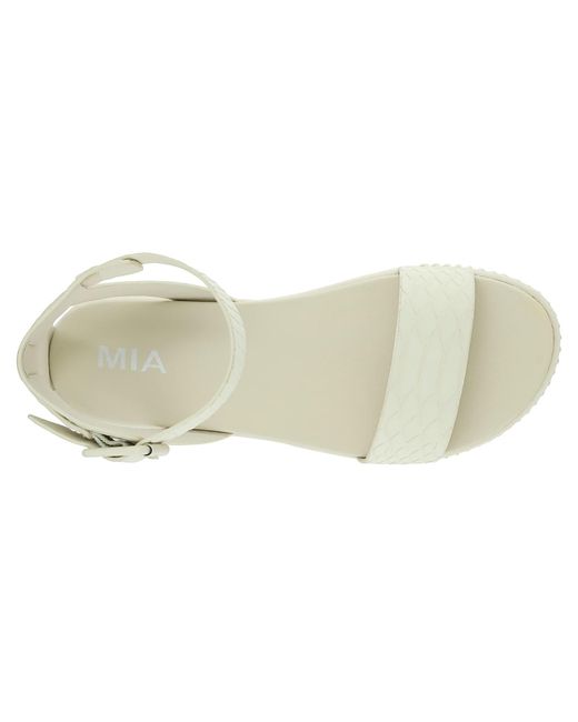 MIA Lunna Platform Sandal in White | Lyst