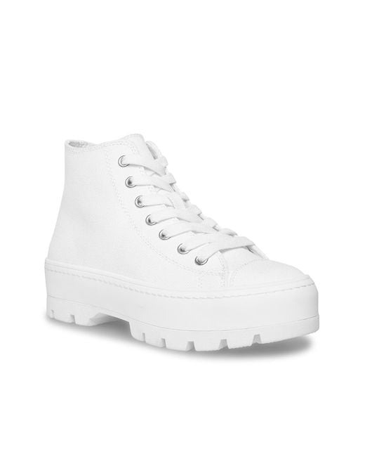 Madden Girl White Shadow Platform High-top Sneaker