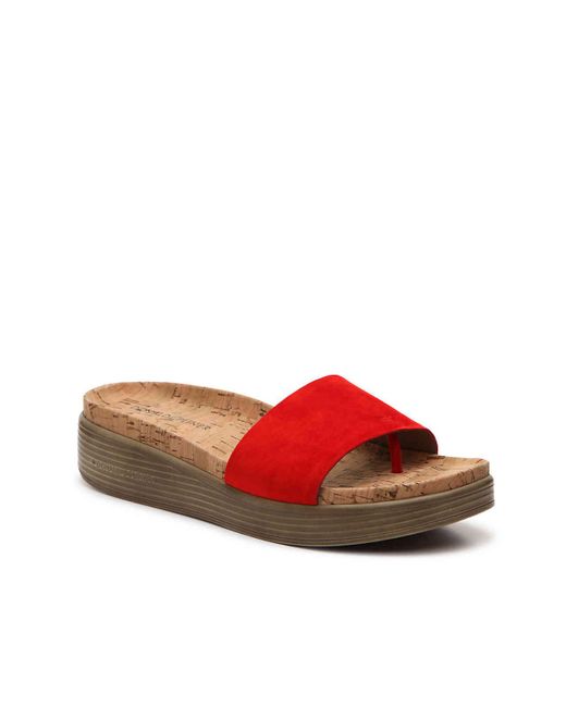 Donald J Pliner Red Fiji Wedge Sandal