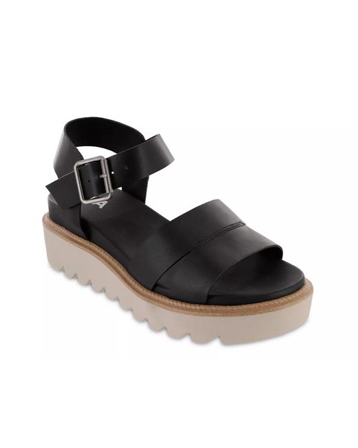 MIA Black Jovie Wedge Sandal