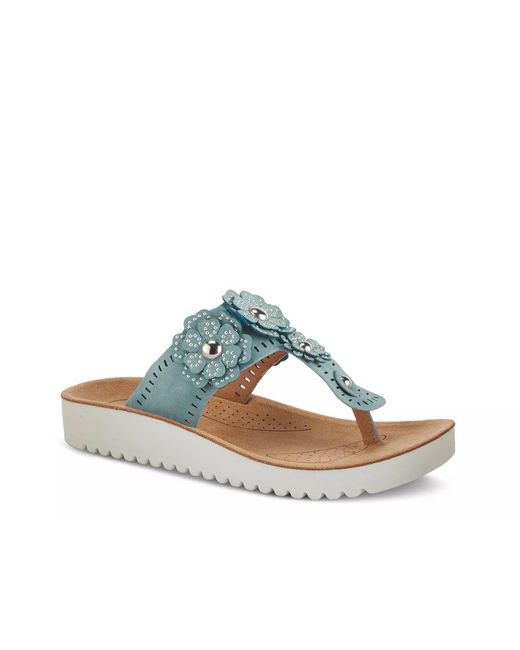 Flexus by Spring Step Blue Bayview Wedge Sandal