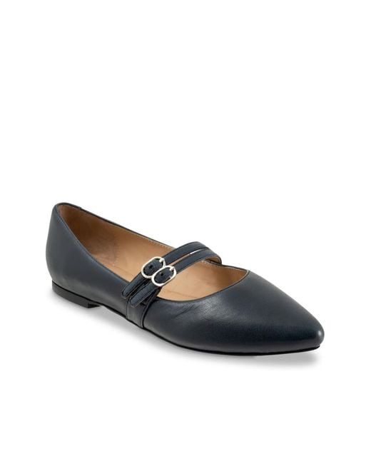 Trotters Blue Emerald Mary Jane Flat