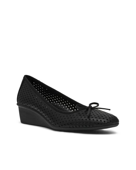 Anne Klein Black Winslett Wedge Pump