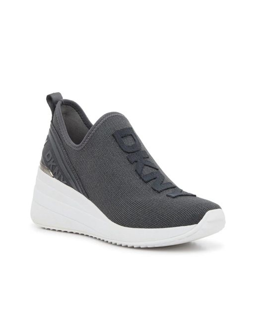 DKNY Black Keeva Wedge Sneaker