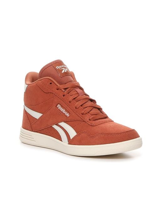 Reebok Orange Club High-top Sneaker