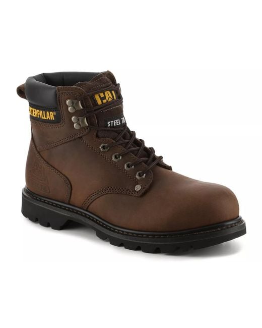 Caterpillar Brown Second Shift Steel Toe Work Boot for men