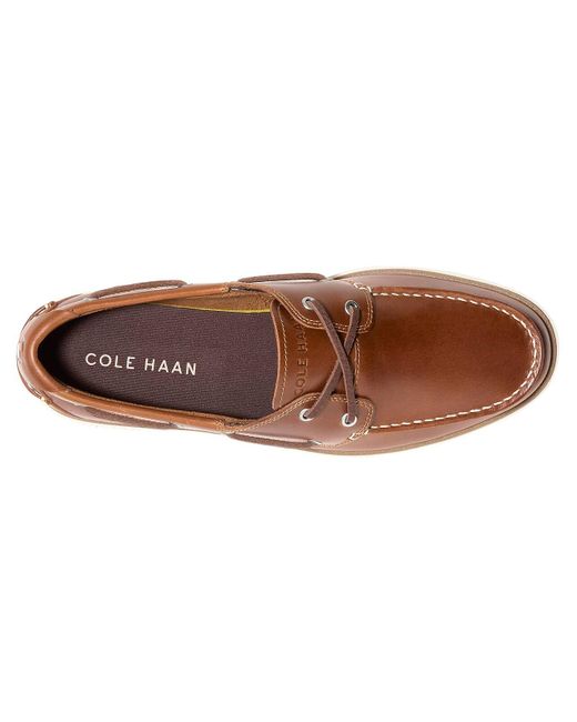 Cole Haan Brown Grandpro Windward Boat Shoe for men