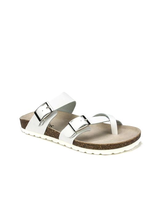 White Mountain Black Gracie Slide Sandal