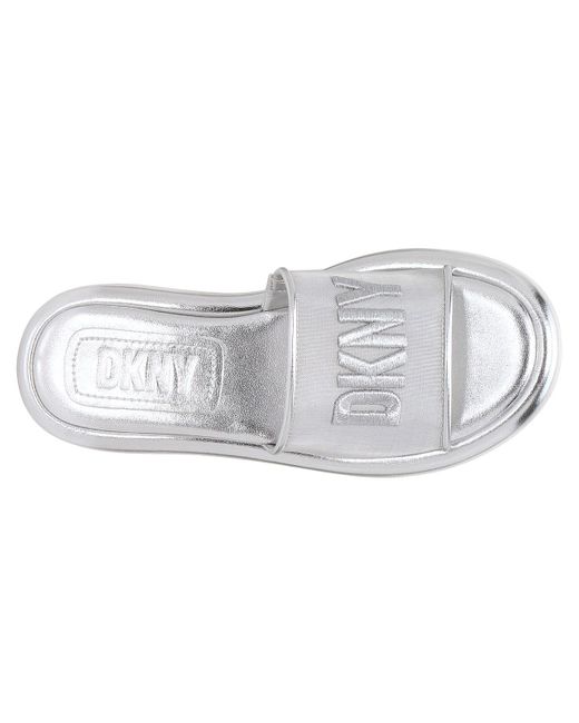 DKNY White Odina Wedge Sandal