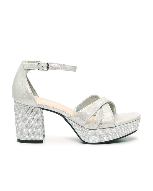 Mix No 6 Ashley Platform Sandal in White | Lyst