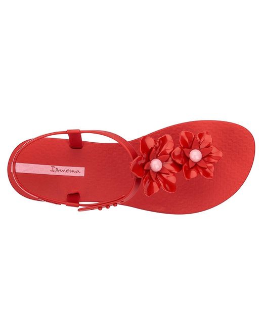 Ipanema Red Duo Flowers Sandal